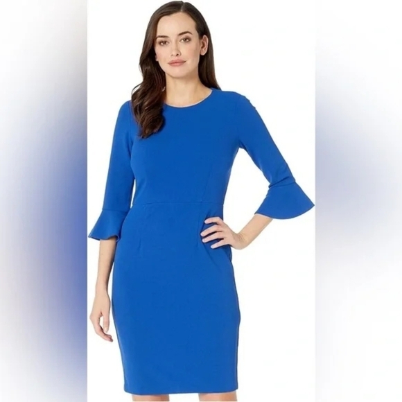 Donna Morgan Classic Elegant Blue Women's Dress - Picture 2 of 7